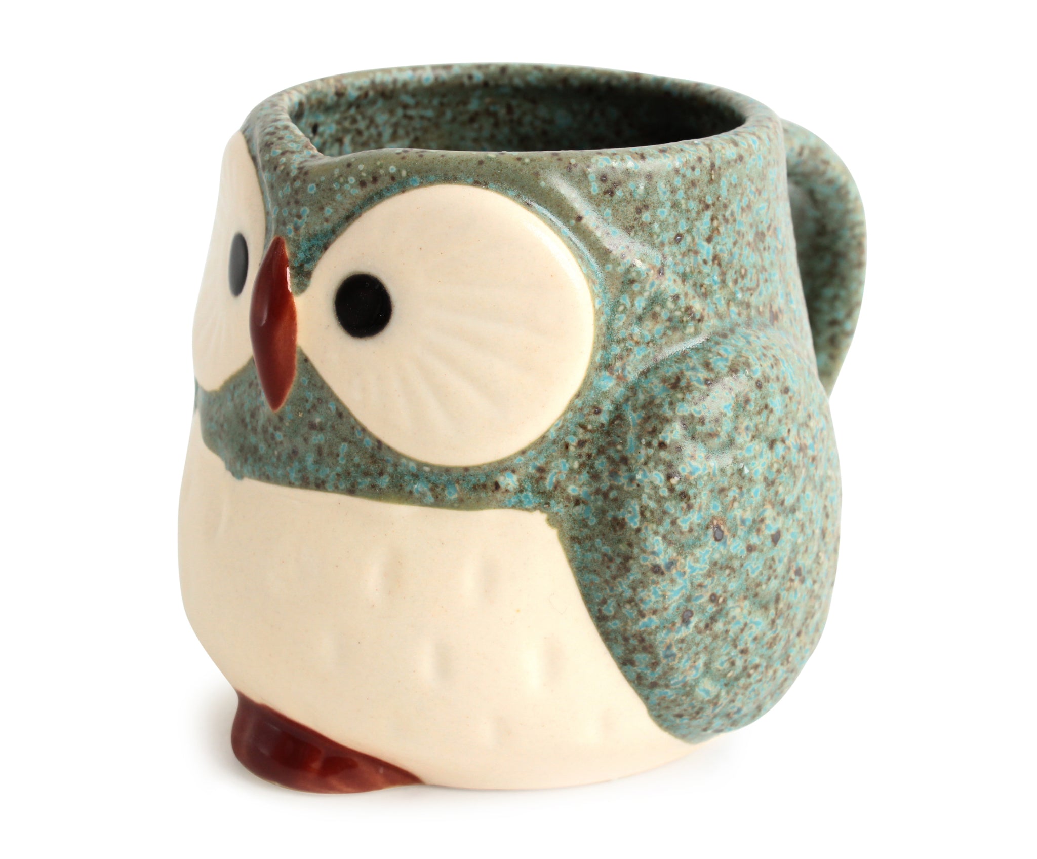 美濃焼 マグカップ フクロウ ふくろう グリーン 緑 320ml – 小幡久兵衛