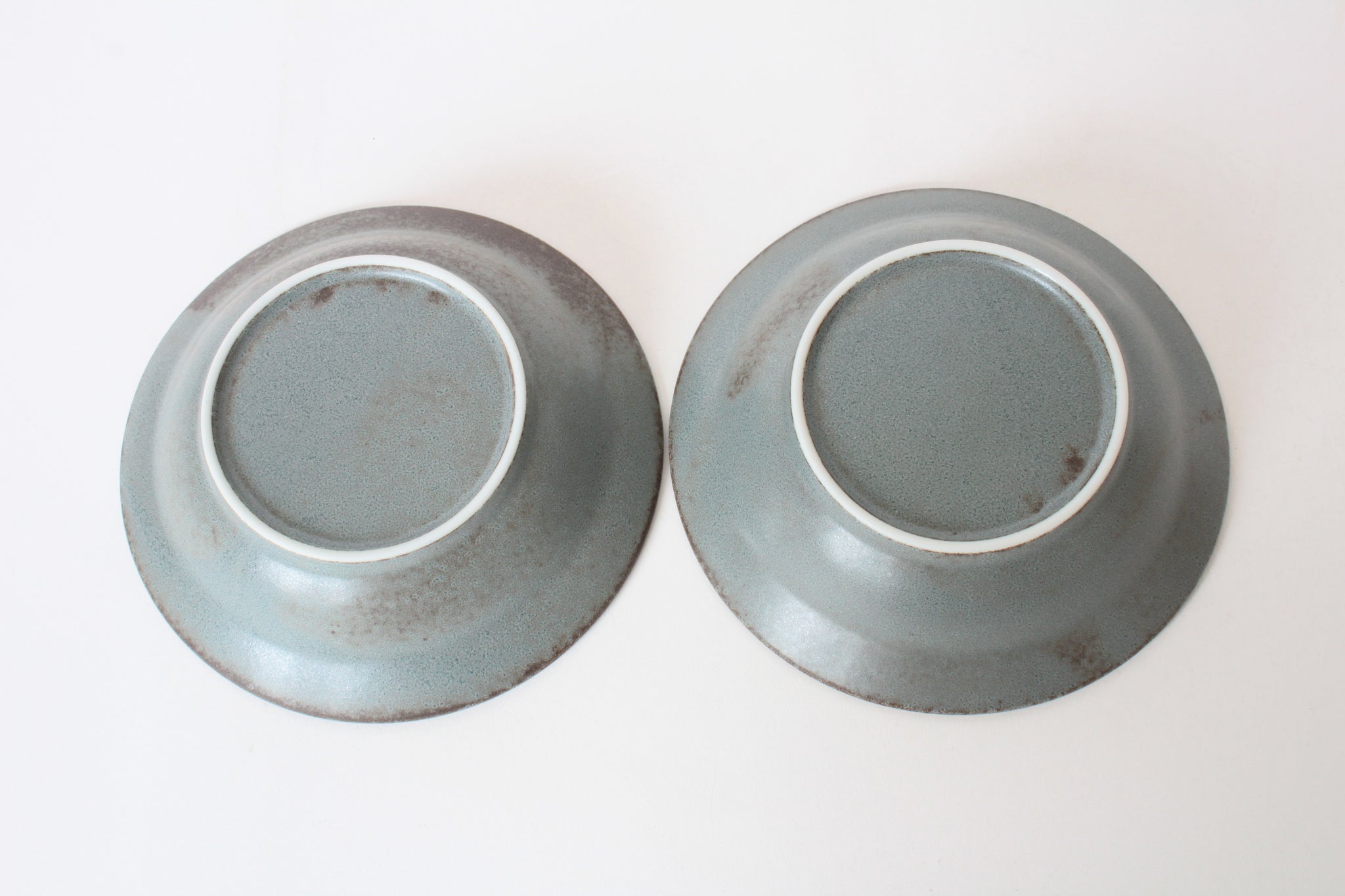 美濃焼 七宝模様 縁サビ フルーツ皿 2枚セット ラスティグリーン（直径